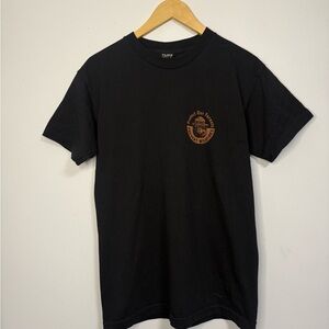 Filson Black Short Sleeve Tee with Brown Chest Logo